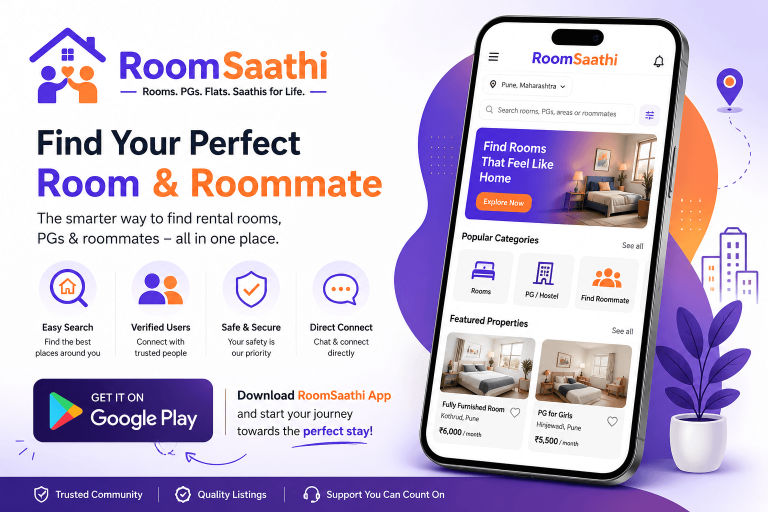 RoomSaathi dashboard preview